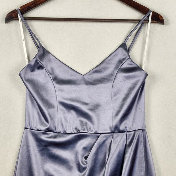 Lulus “Forever Your Girl” Satin Bodycon Dress Women’s SZ SM Blue Cocktail USA - Picture 5 of 15